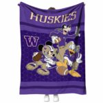 washington huskies three musketeers purple blanket best selling