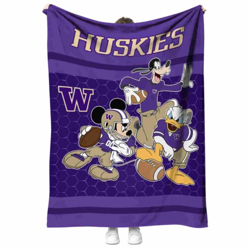 washington huskies three musketeers purple blanket best selling