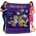 washington huskies three musketeers purple blanket best selling