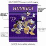 washington huskies three musketeers purple blanket best selling