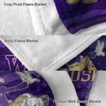 washington huskies three musketeers purple blanket best selling