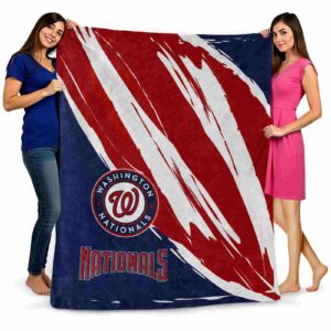 washington nationals brushstrokes red white blanket fashion forward