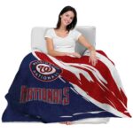 washington nationals brushstrokes red white blanket latest model