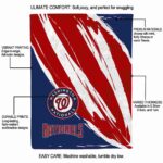 washington nationals brushstrokes red white blanket new arrival
