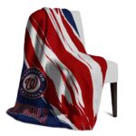 washington nationals brushstrokes red white blanket top rated