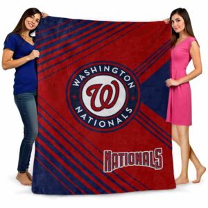 washington nationals diagonal stripes red blanket fashion forward