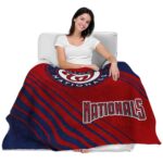 washington nationals diagonal stripes red blanket latest model