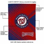 washington nationals diagonal stripes red blanket new arrival