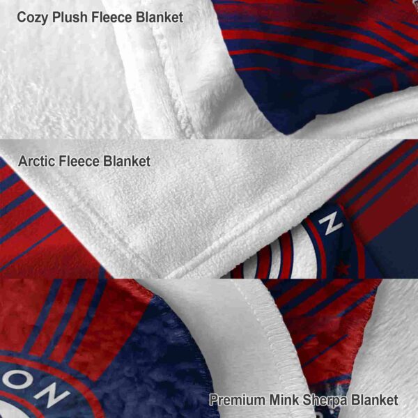 washington nationals diagonal stripes red blanket premium grade