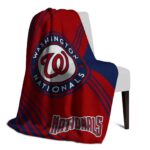 washington nationals diagonal stripes red blanket top rated