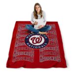 washington nationals fan pride red blanket high quality