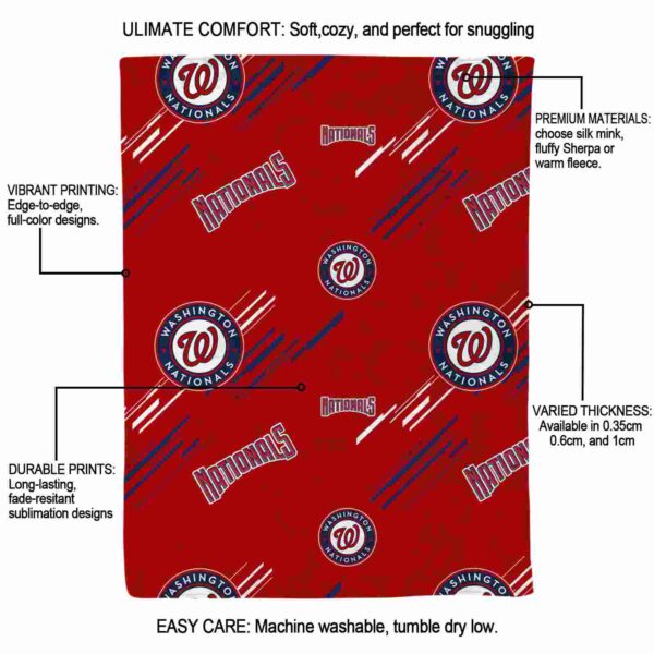 washington nationals fan spirit red blanket new arrival