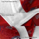 washington nationals fan spirit red blanket premium grade
