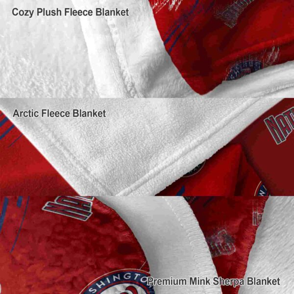 washington nationals fan spirit red blanket premium grade