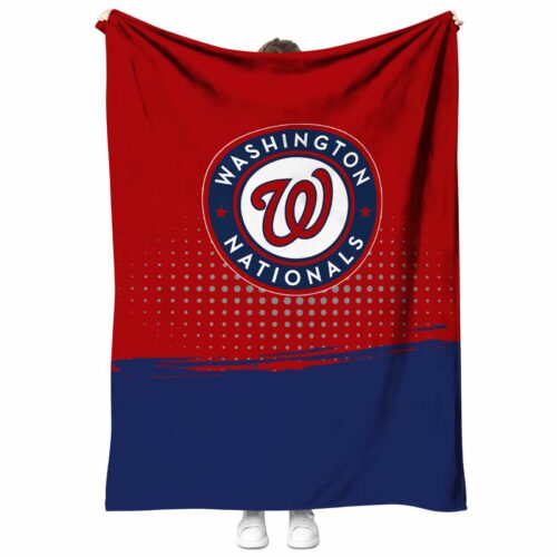 washington nationals gradient dots red blanket best selling