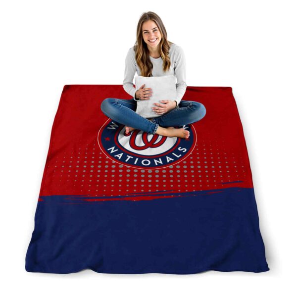 washington nationals gradient dots red blanket high quality