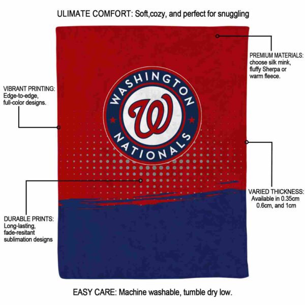 washington nationals gradient dots red blanket new arrival