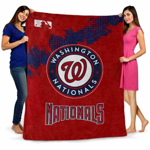 washington nationals grunge texture red blanket fashion forward