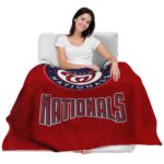 washington nationals grunge texture red blanket latest model