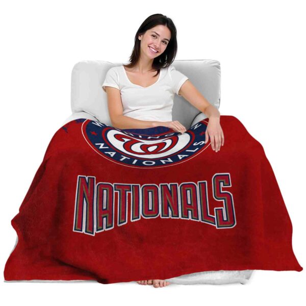 washington nationals grunge texture red blanket latest model