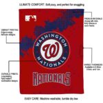 washington nationals grunge texture red blanket new arrival