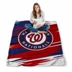 washington nationals paint streaks red white blanket high quality