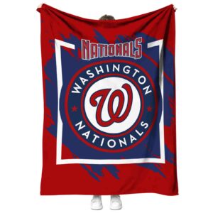 washington nationals splatter effect red blanket best selling