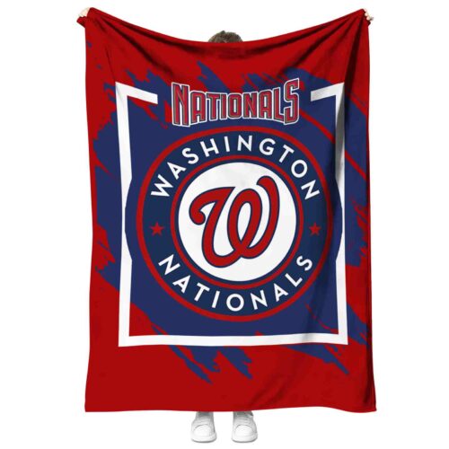 washington nationals splatter effect red blanket best selling