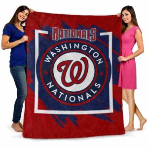 washington nationals splatter effect red blanket fashion forward