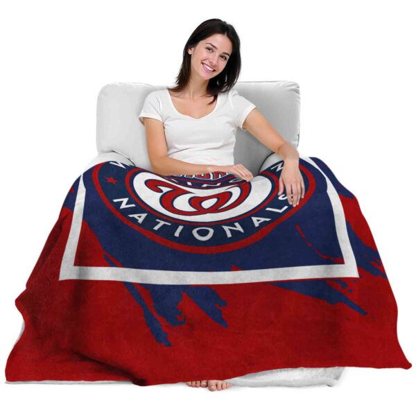 washington nationals splatter effect red blanket latest model