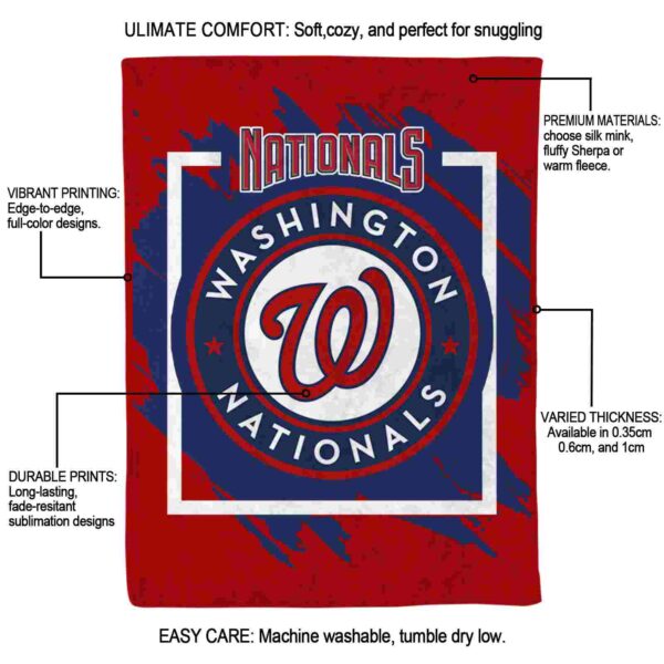 washington nationals splatter effect red blanket new arrival