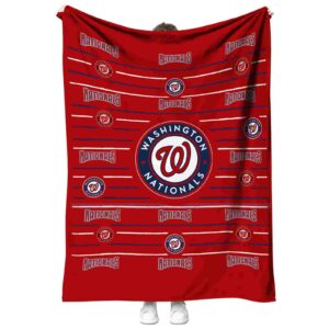 washington nationals striped pattern red blanket best selling