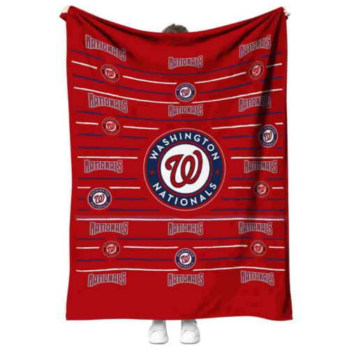 washington nationals striped pattern red blanket best selling