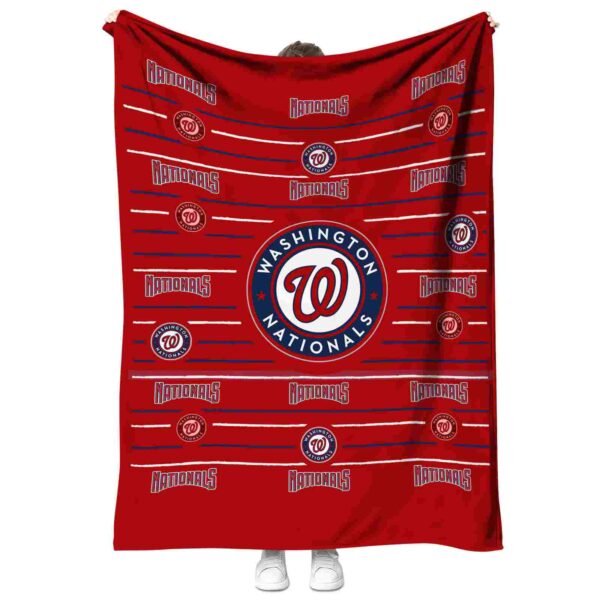 washington nationals striped pattern red blanket best selling