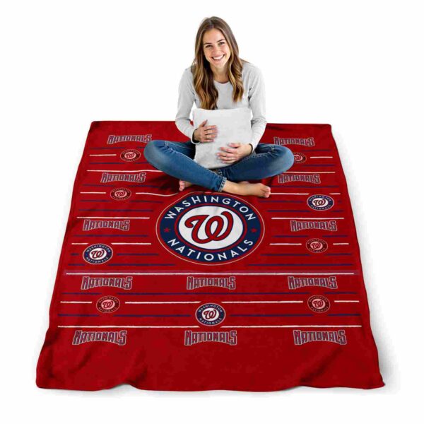 washington nationals striped pattern red blanket high quality