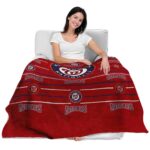 washington nationals striped pattern red blanket latest model
