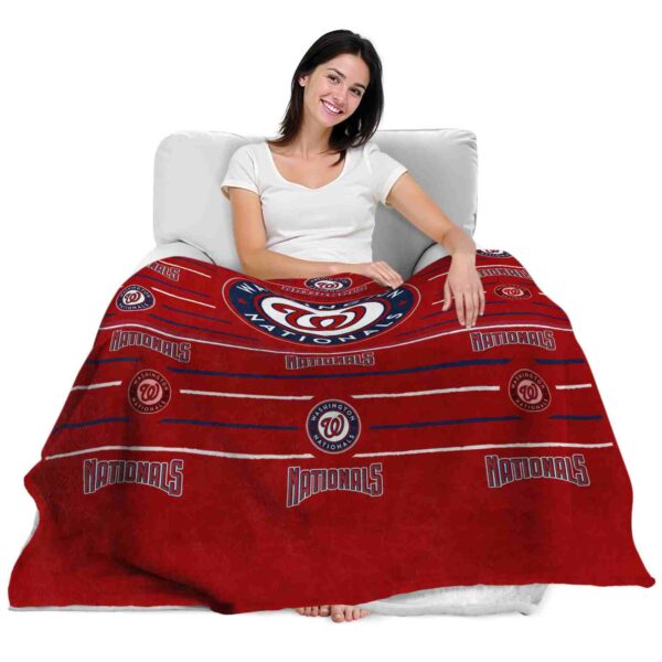 washington nationals striped pattern red blanket latest model