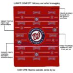 washington nationals striped pattern red blanket new arrival