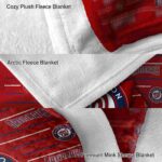 washington nationals striped pattern red blanket premium grade