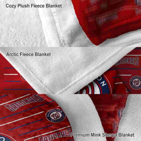 washington nationals striped pattern red blanket premium grade