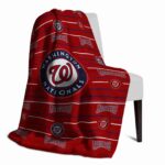 washington nationals striped pattern red blanket top rated