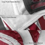 washington state cougars brushstrokes crimson white blanket best selling