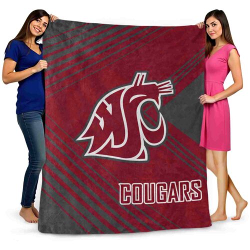 washington state cougars diagonal stripes crimson blanket fashion forward