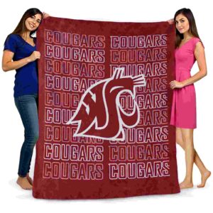 washington state cougars fan pride crimson blanket fashion forward