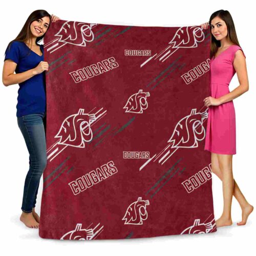 washington state cougars fan spirit crimson blanket fashion forward