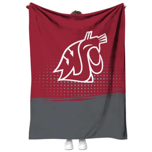 washington state cougars gradient dots crimson blanket best selling