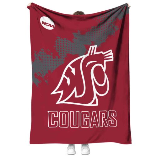 washington state cougars grunge texture crimson blanket best selling