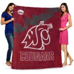 washington state cougars grunge texture crimson blanket fashion forward