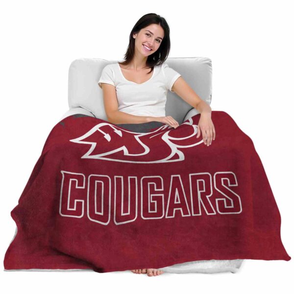washington state cougars grunge texture crimson blanket latest model