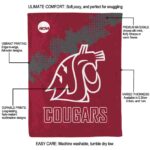 washington state cougars grunge texture crimson blanket new arrival